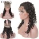Deep Wave Curly 360 Lace Band Frontal With Natural Hairline,22x4x2 Lace Frontal Human Virgin Hair